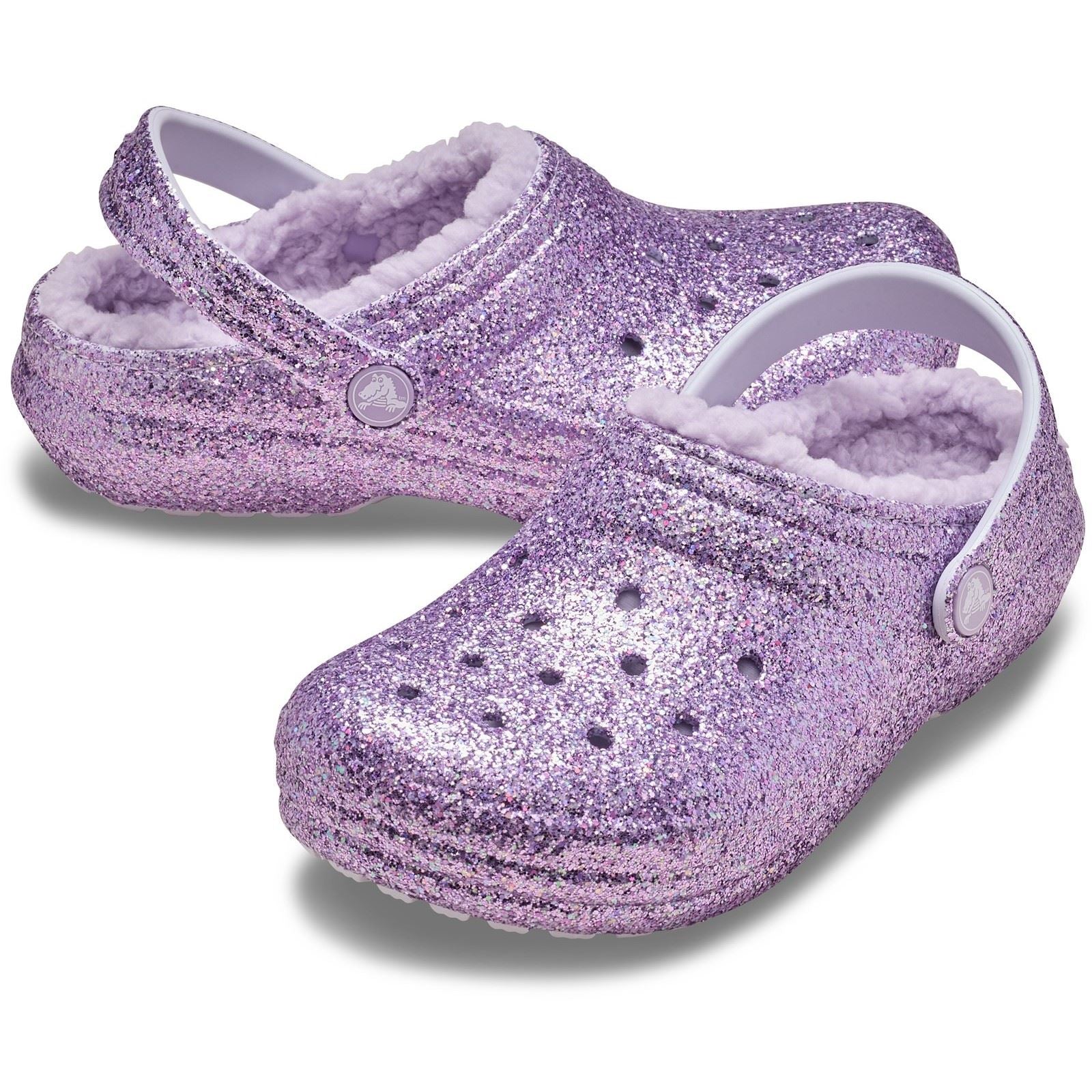 Crocs Classic Lined Clog Thermoplastic Kid's Purple Moon Clogs