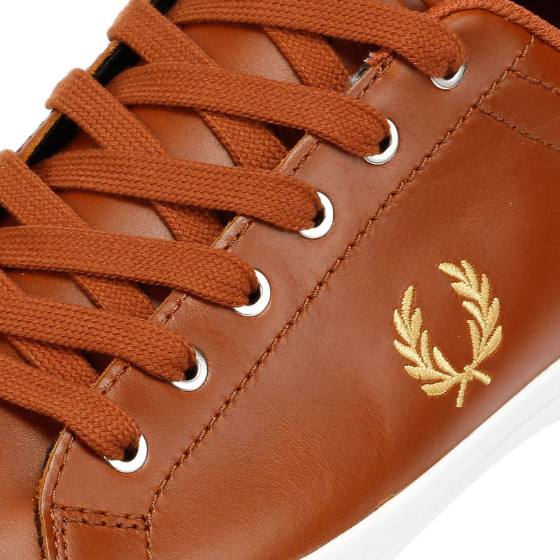 Fred Perry Baseline Leather Men's Tan/Champagne Trainers