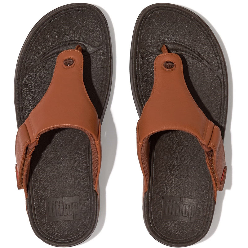 Fitflop Trakk II Leather Men's Dark Tan Sandals