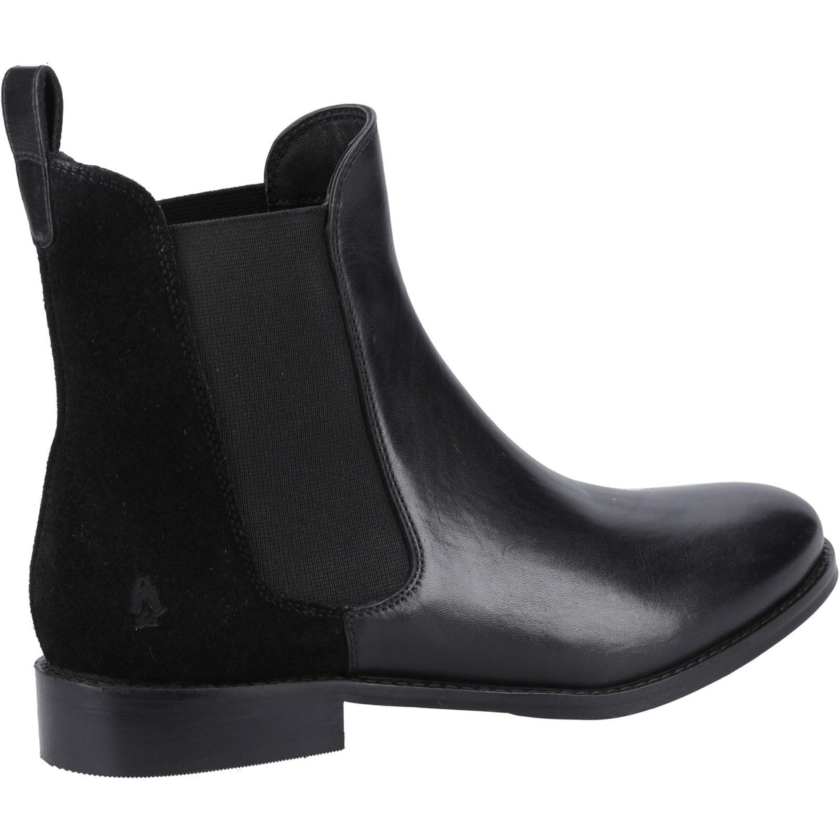 Hush Puppies Colette Leather Women's Black Wide Fit Flat Chelsea Boots