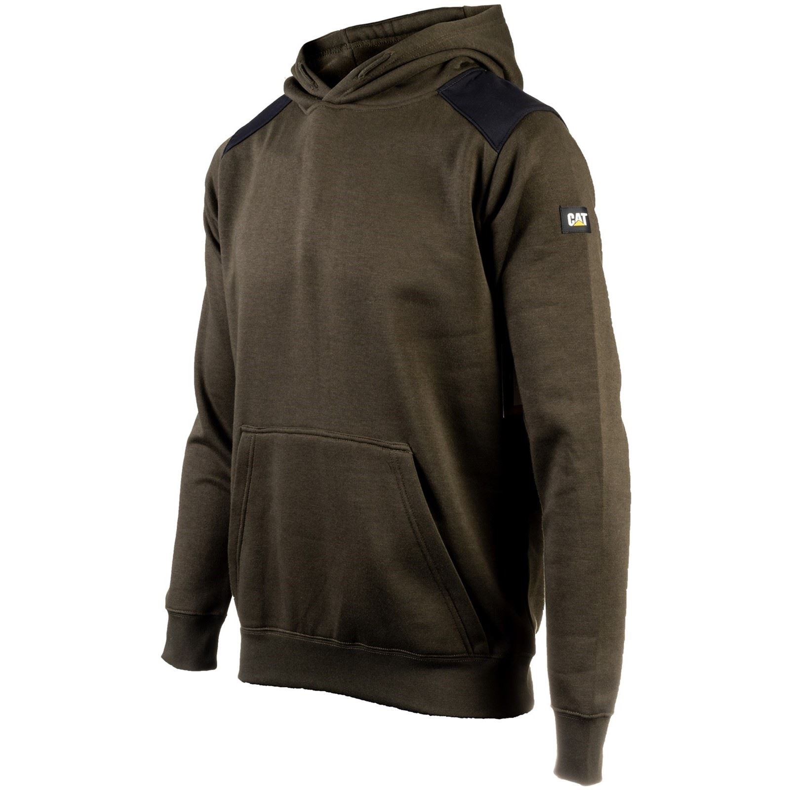 Caterpillar Essentials Synthetic Men's Moss Hooded Sweatshirt