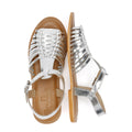 Tower London Hurache Leather Women's Silver Sandals