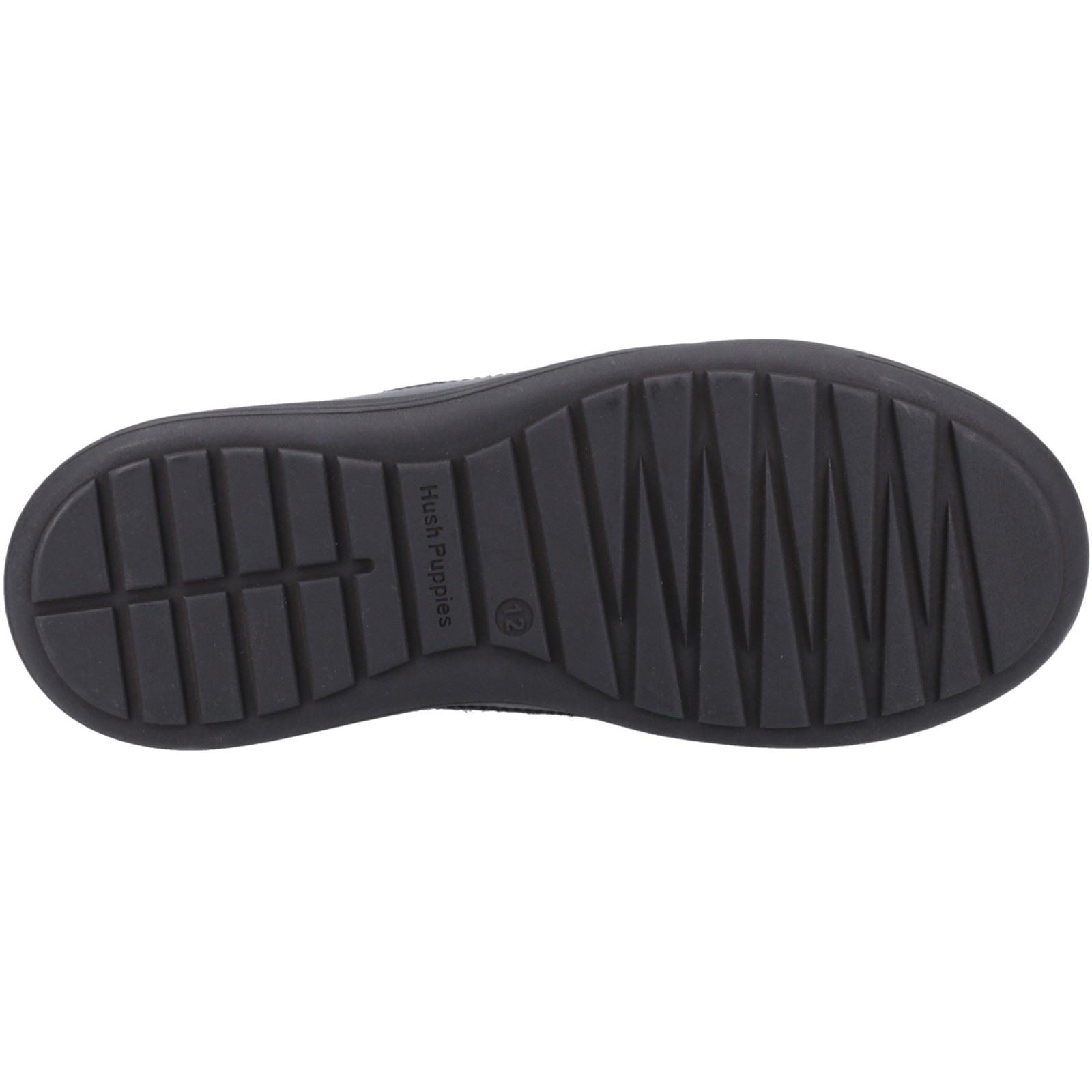 Hush Puppies Shane Junior Leather Boys's Black Lace-Up Shoes