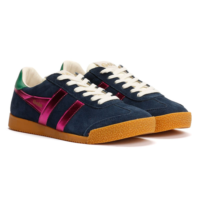Gola Elan Glitz Suede Women's Navy/Fuchsia/Emerald Trainers
