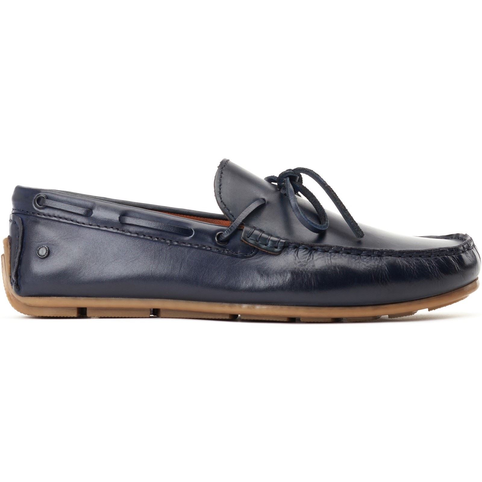 Base London Brooks Leather Men's Navy Standard Loafers