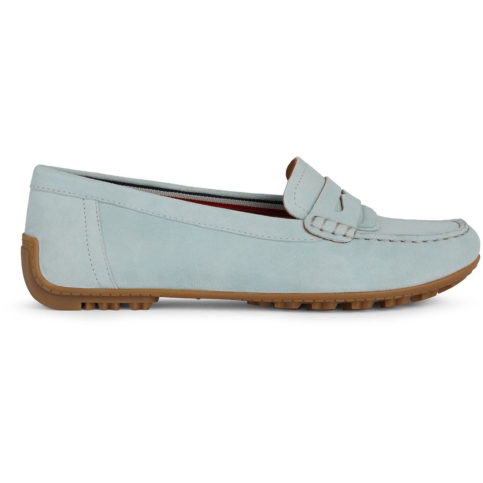 Geox D Kosmopolis Suede Women's Light Blue Moccasins Shoes