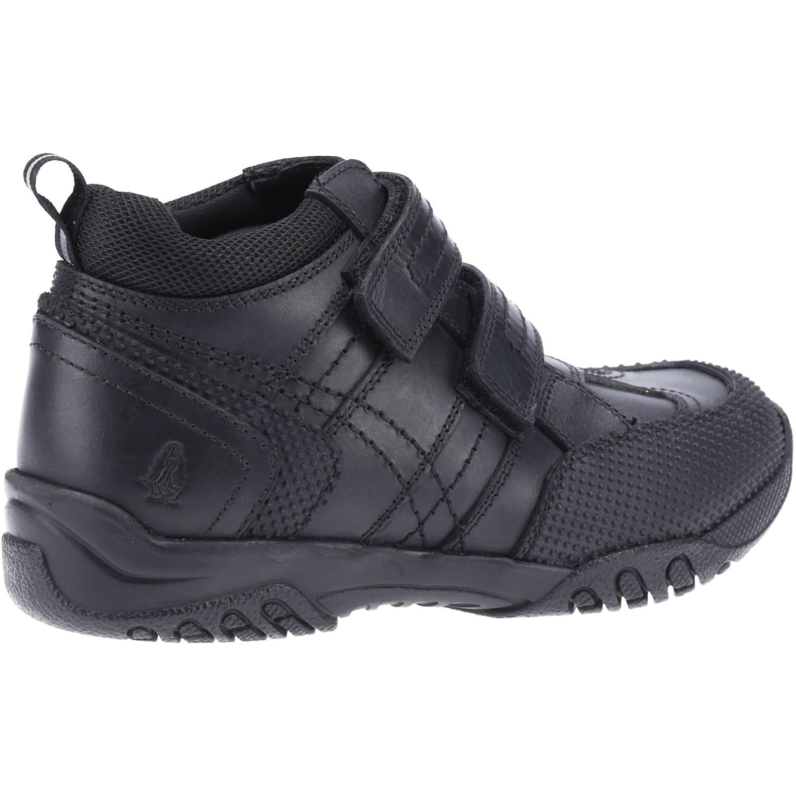 Hush Puppies Jezza Youth Boys Black Leather Boots