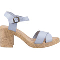 Hush Puppies Georgia Cork Leather Women's Blue Sandals