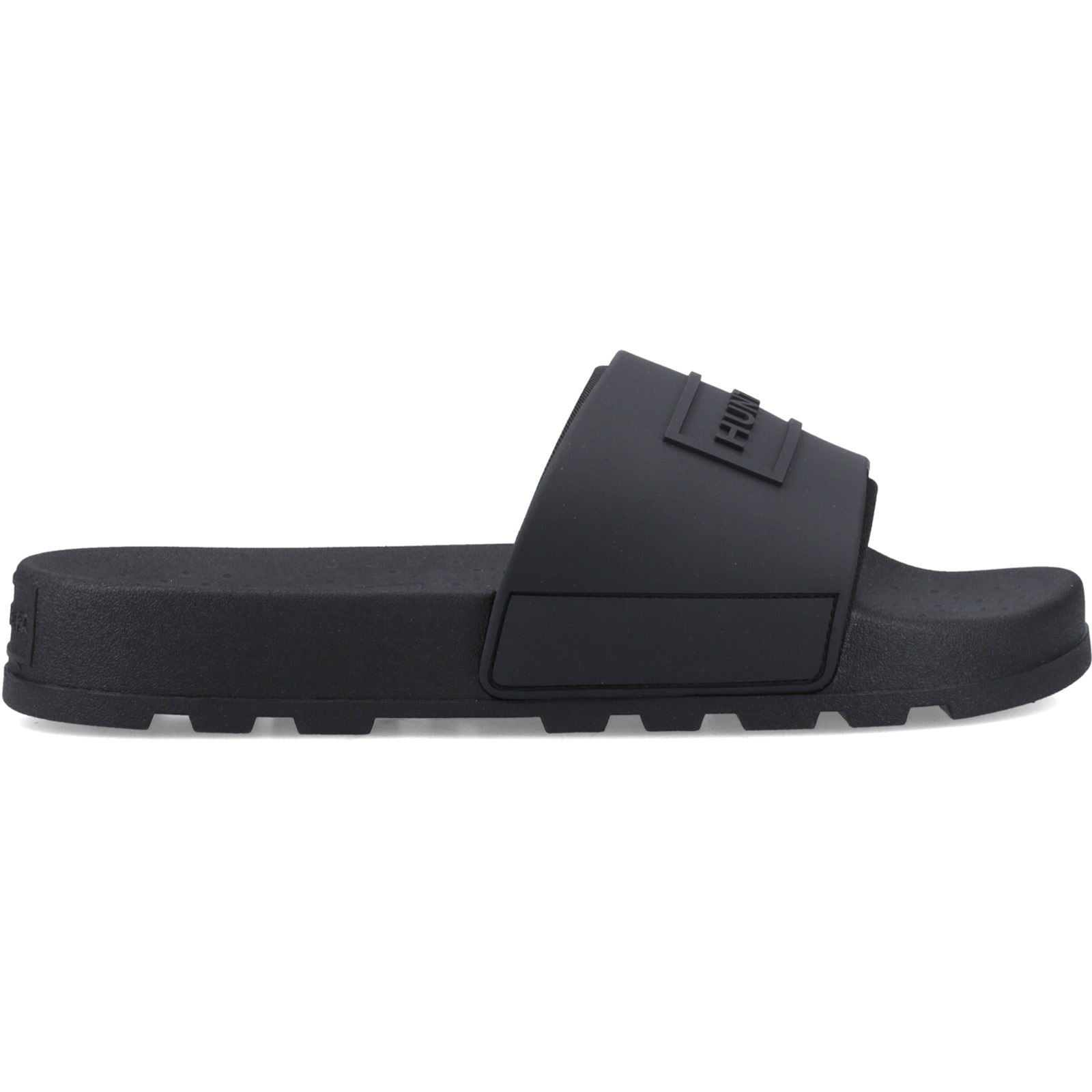 Hunter Core Embossed Slider Synthetic Black Slides