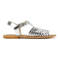 Tower London Hurache Leather Women's Silver Sandals