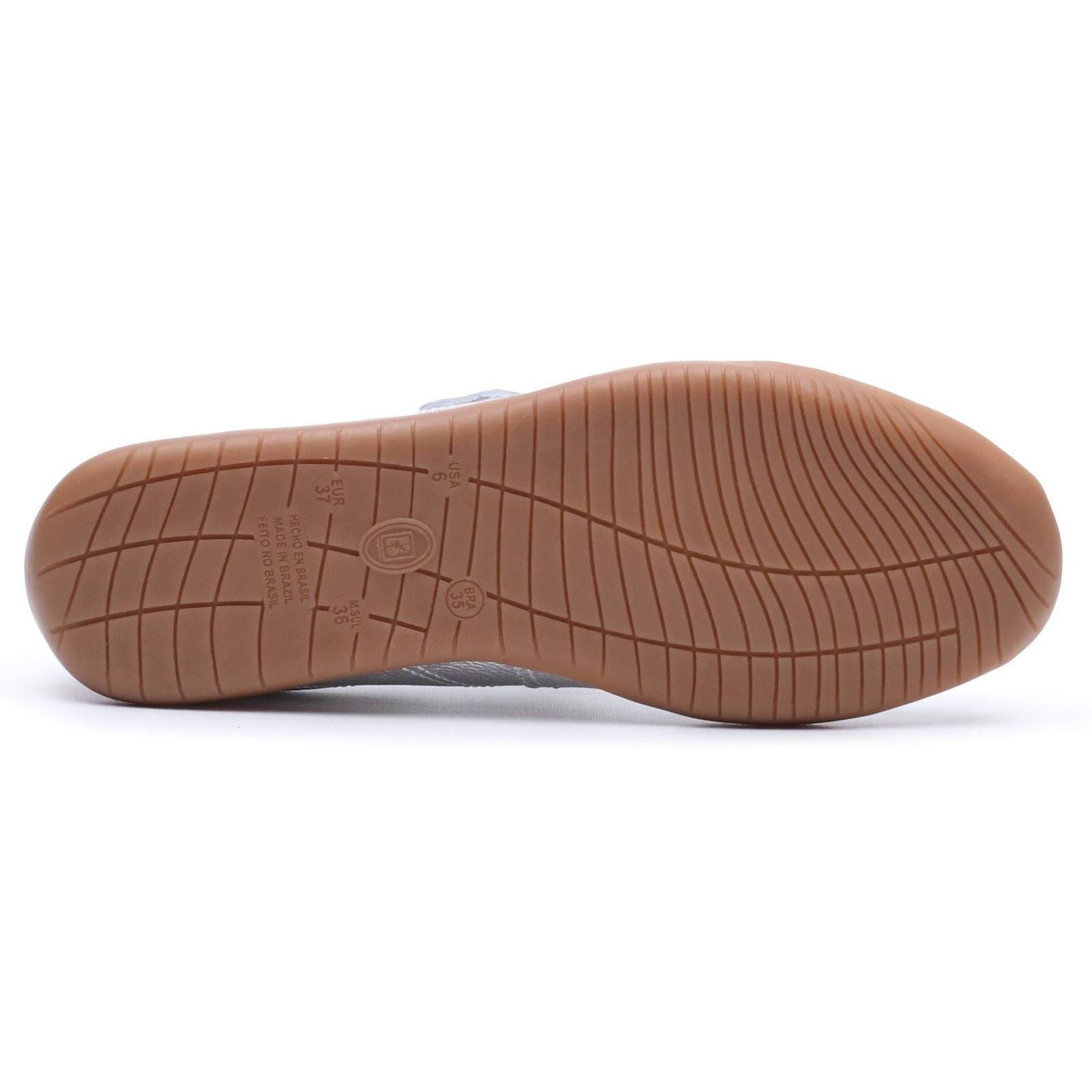 Hush Puppies Juno Sneakerina Leather Women's SILVER Flats