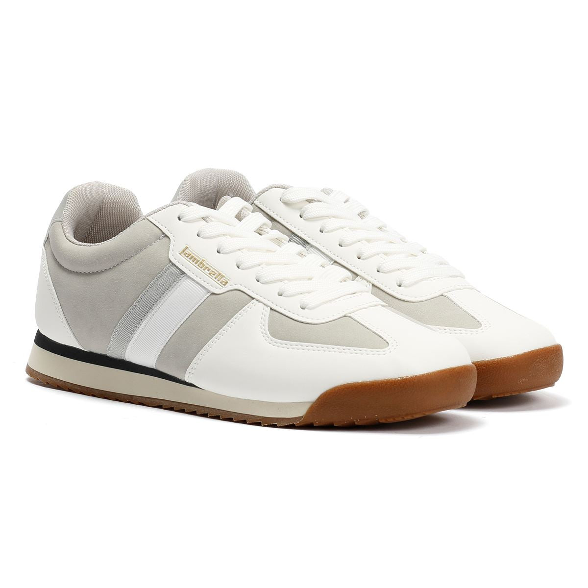 Lambretta Diego Men's White/Grey Trainers