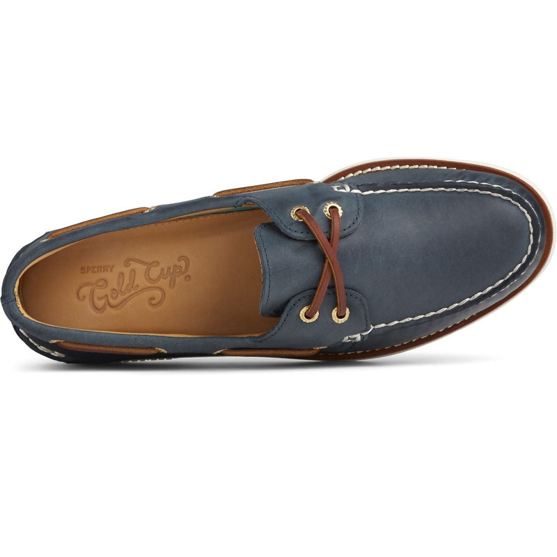 Sperry Authentic Gold Cup Leather Men's Navy Boat Shoes