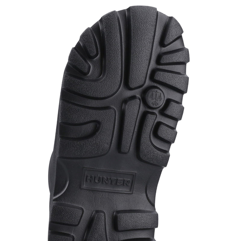 Hunter Moulded Stacked Slider Synthetic Women's Black Slides
