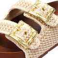 Desert Fleur Super Crochet Women's Natural Sandals