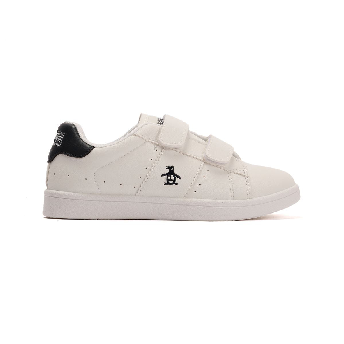 Penguin Junior Marble White/Navy Trainers