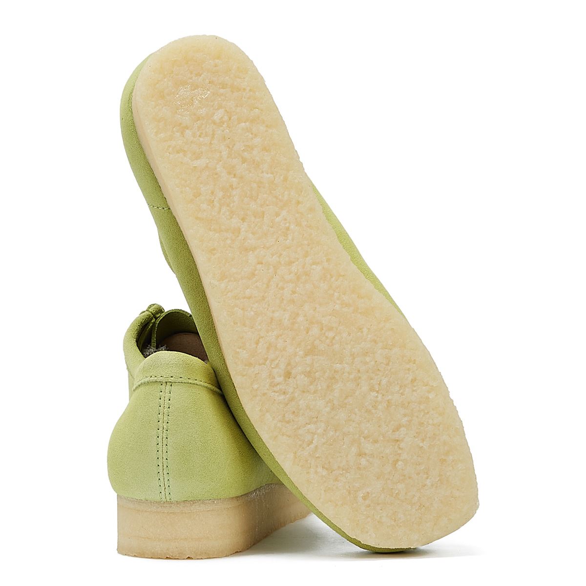Clarks Originals Wallabee Pale Lime Suede Men's Lime Lace-Up Shoes