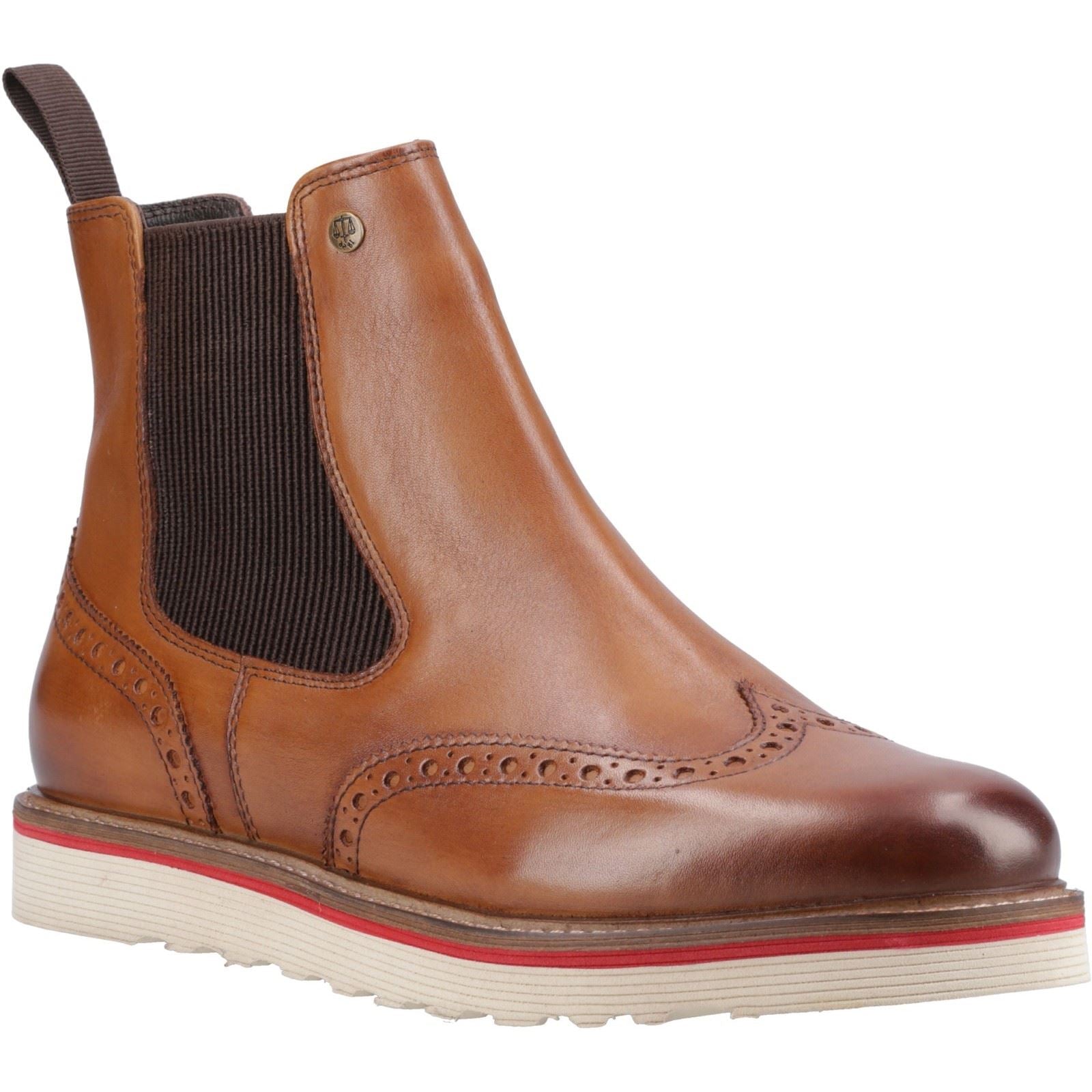 Hunter Orkney Brogue Dealer Boot Leather Men's Tan Ankle Boots