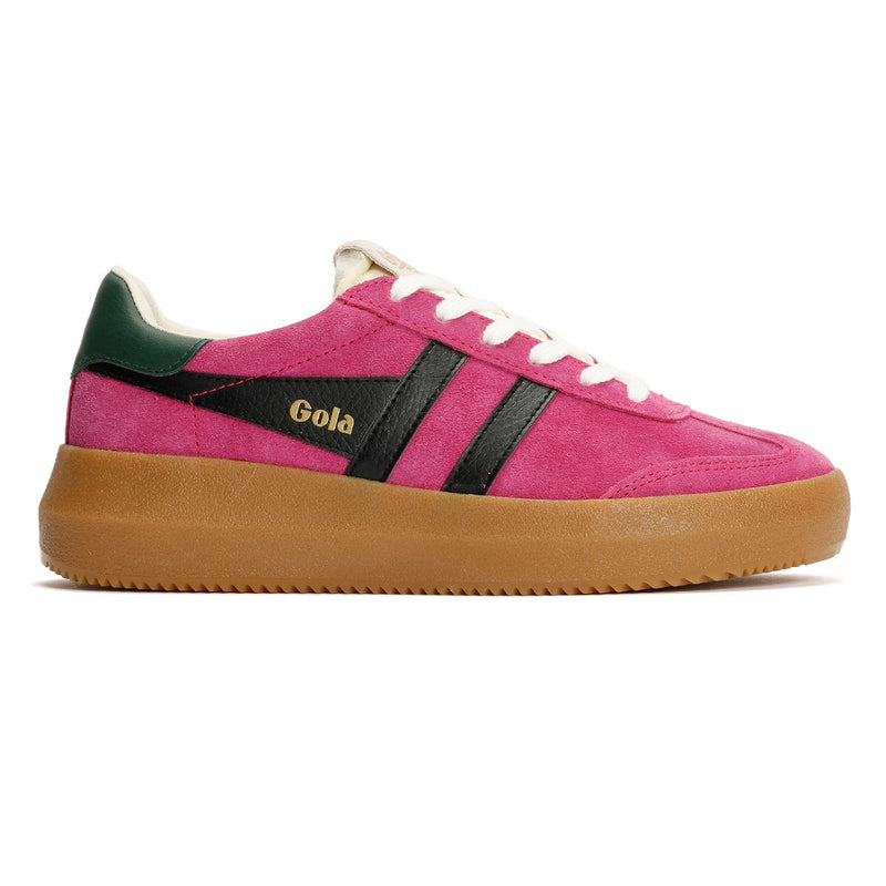 Gola Athena Suede Women's Fuchsia/Black/Evergreen Trainers