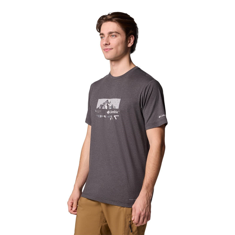 Columbia Kwick Hike Graphic SS Tee Polyester Men's Black Short Sleeve T-Shirts