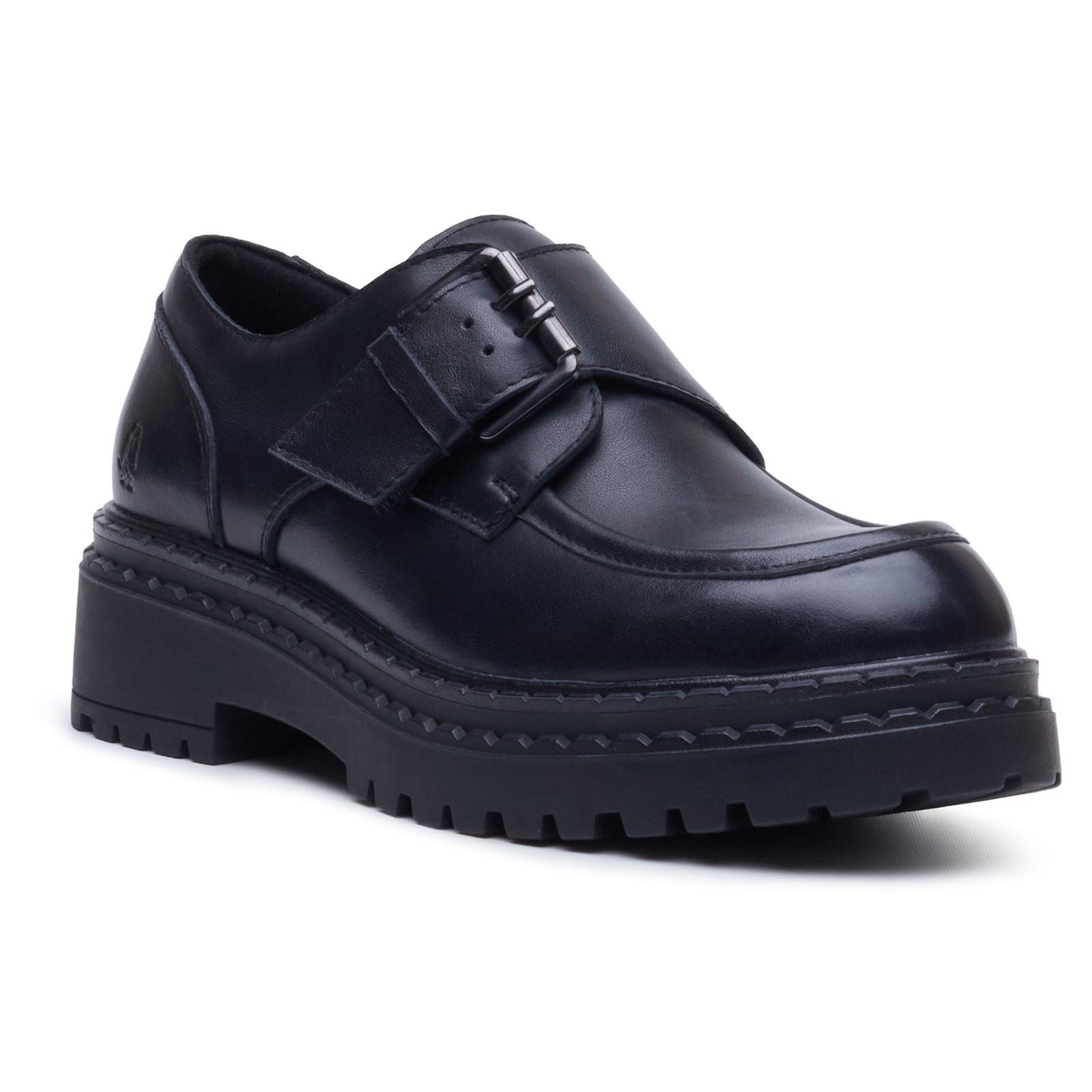Hush Puppies Orla Monk Leather Women's Black Loafers