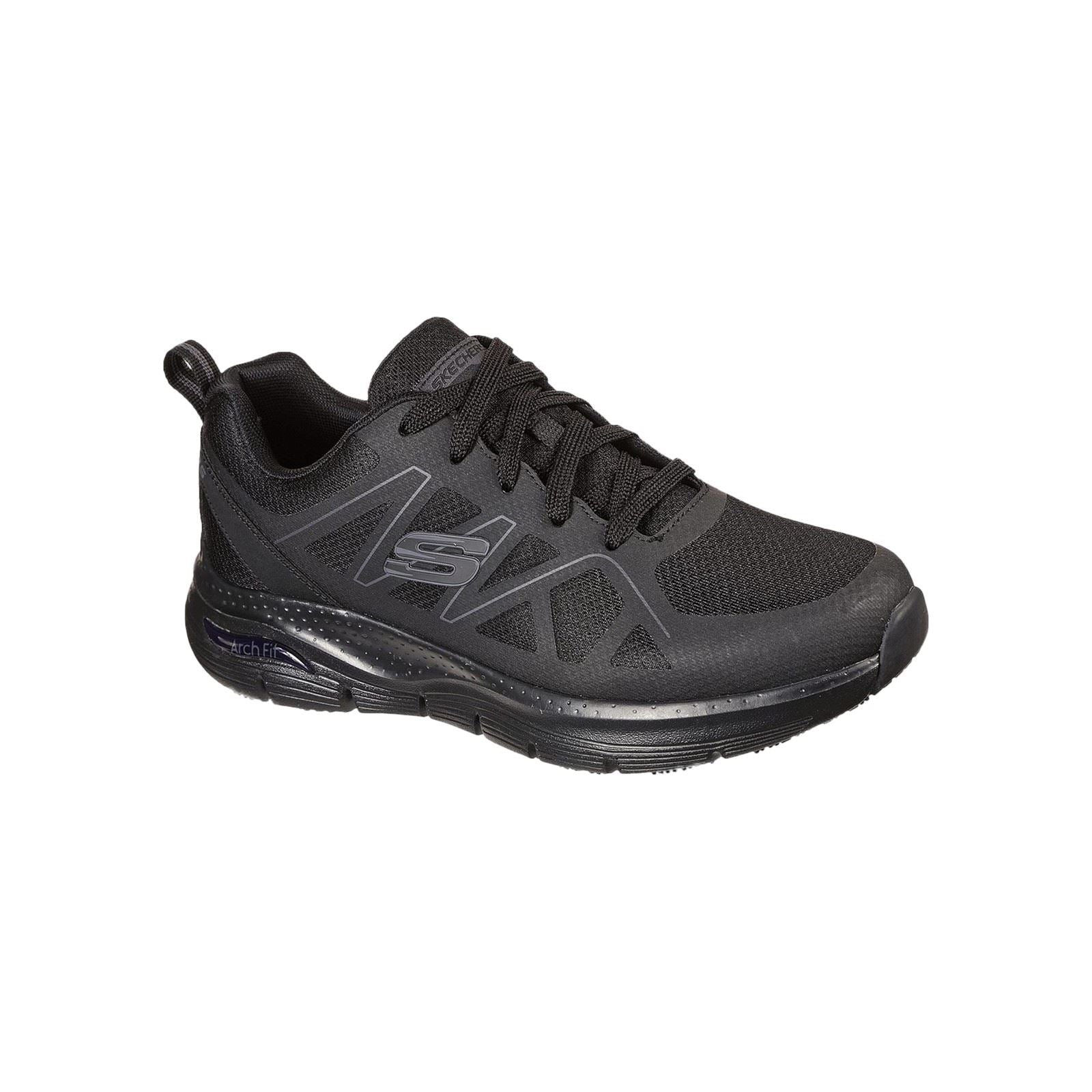 Skechers Workwear Arch Fit SR Axtell Polyester Men's Black Safety Trainers
