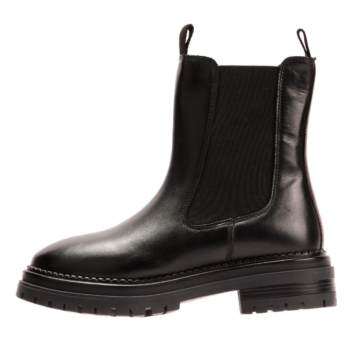 Osprey London The Hampton Chelsea Leather Women's Black/Merlot Boots
