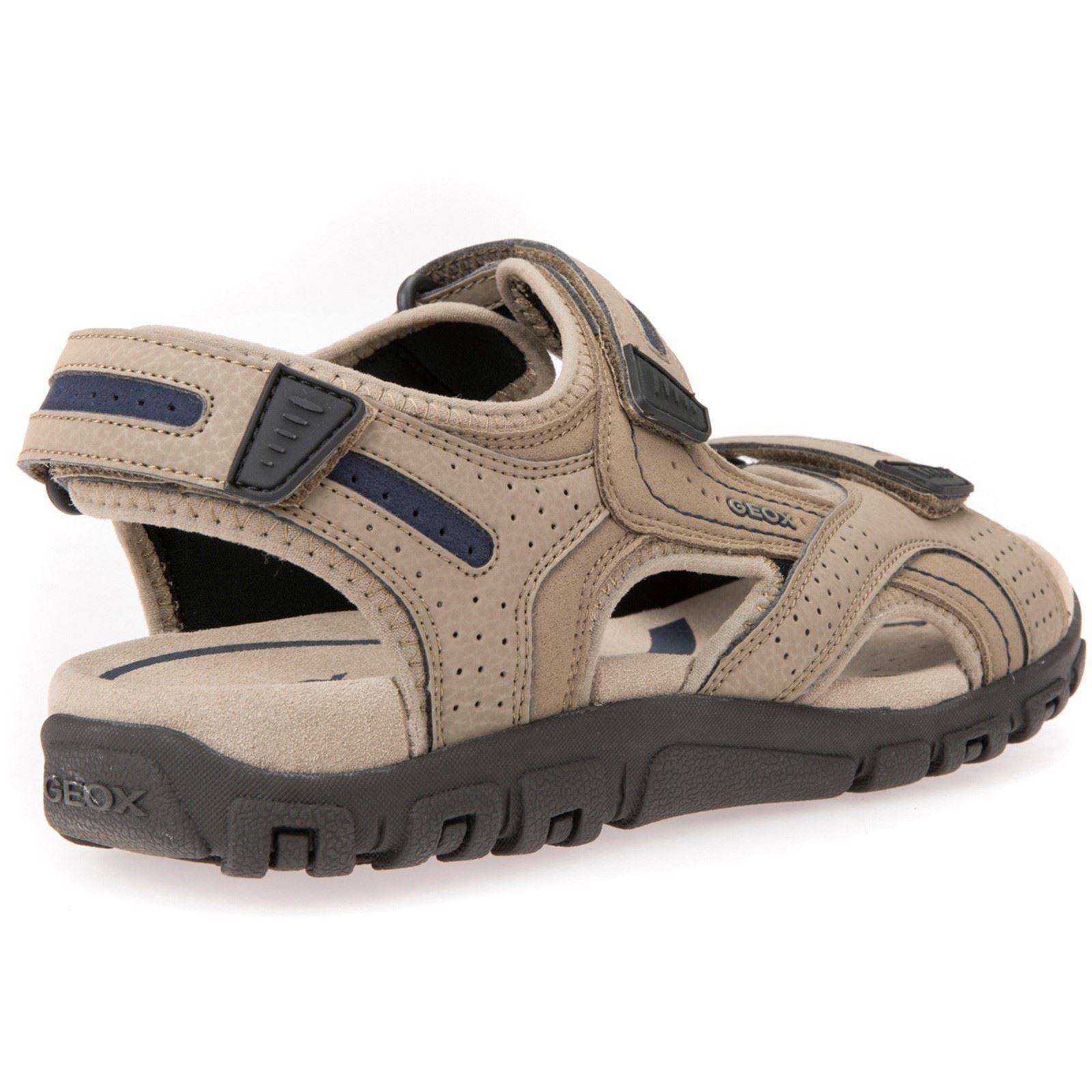 Geox UOMO SANDAL STRADA Men's Sand/Navy Flip Flops