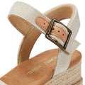 TOMS Diana Canvas Wedge Natural Women's White Sandal