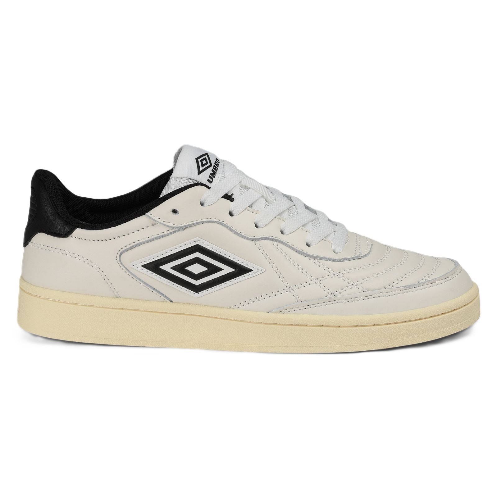 Umbro Clayton Leather White/Pastel Yellow/Black Trainers