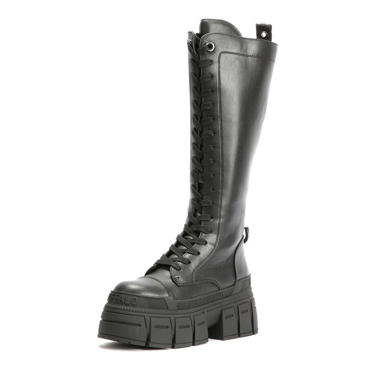 Buffalo Gospher Lace Up High Women's Black Boots