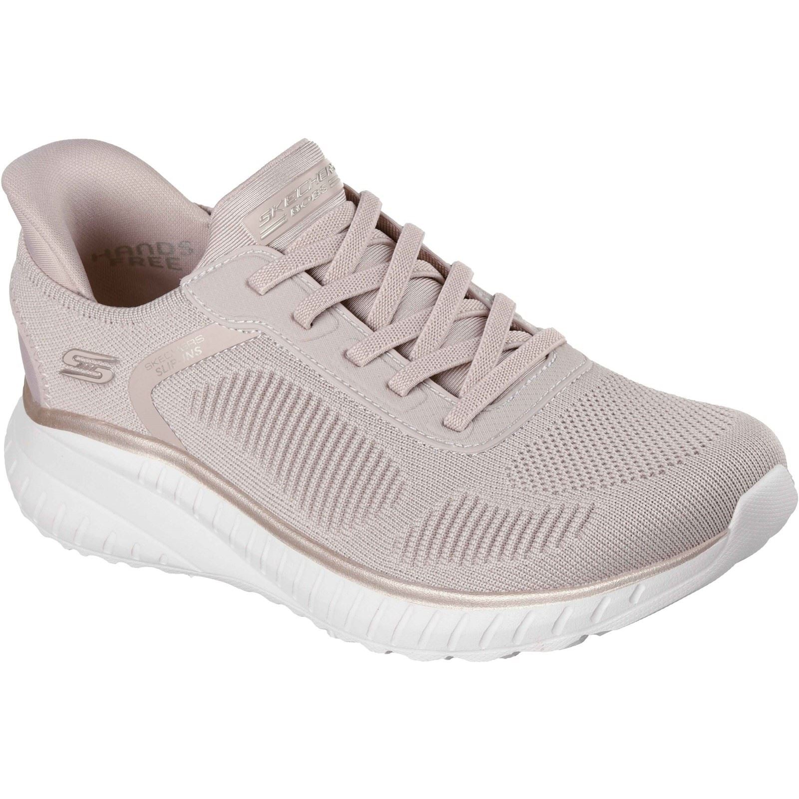 Skechers BOBS Sport Squad Chaos Textile Women's Natural/Gold Standard Trainers