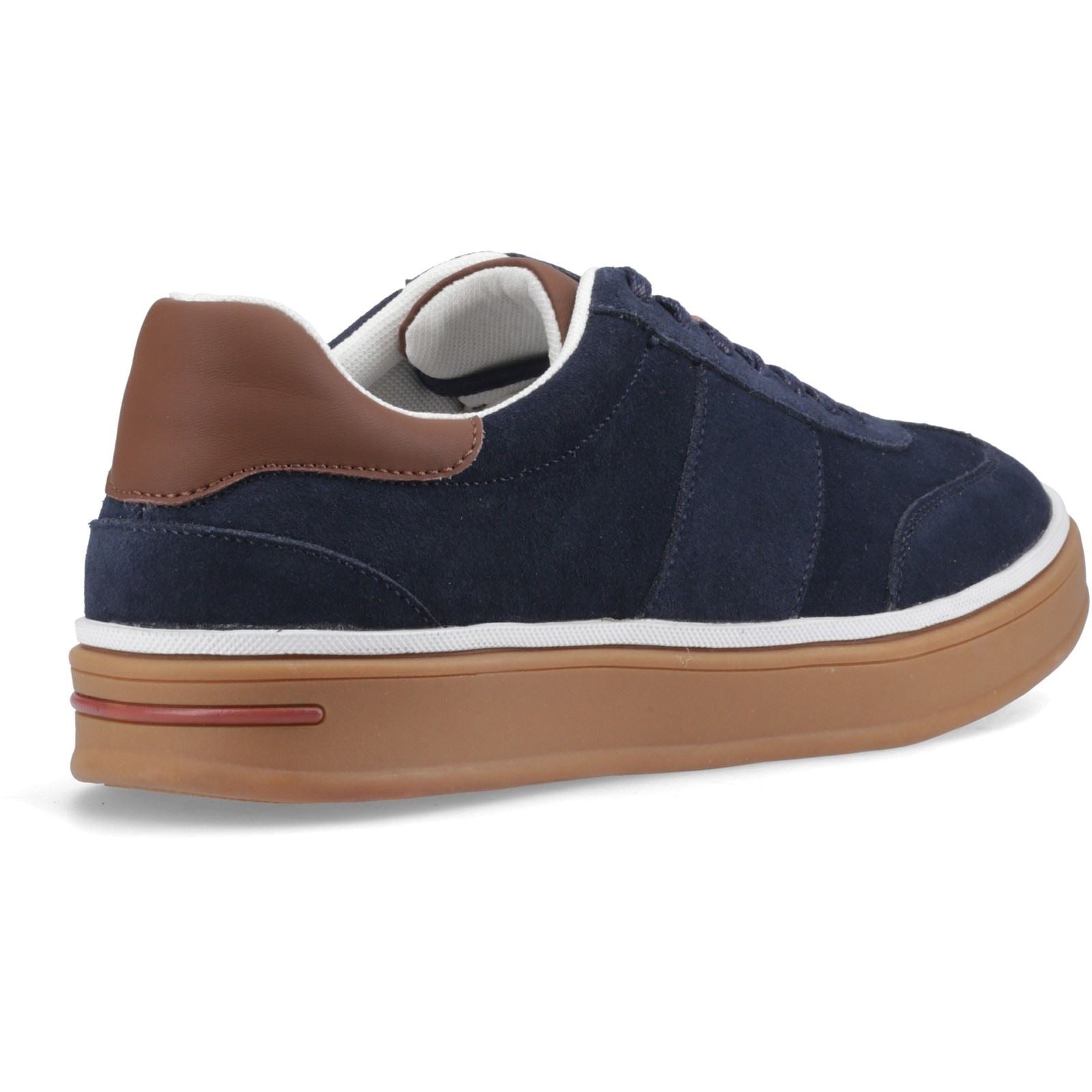 Hush Puppies Carlos Leather Men's Navy Trainers