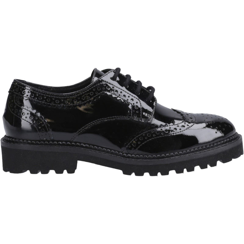 Hush Puppies Gabi Lace Up Leather Girls's Black Brogues