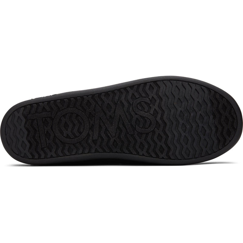 TOMS Sage Polyester Blend Women's Black Slippers