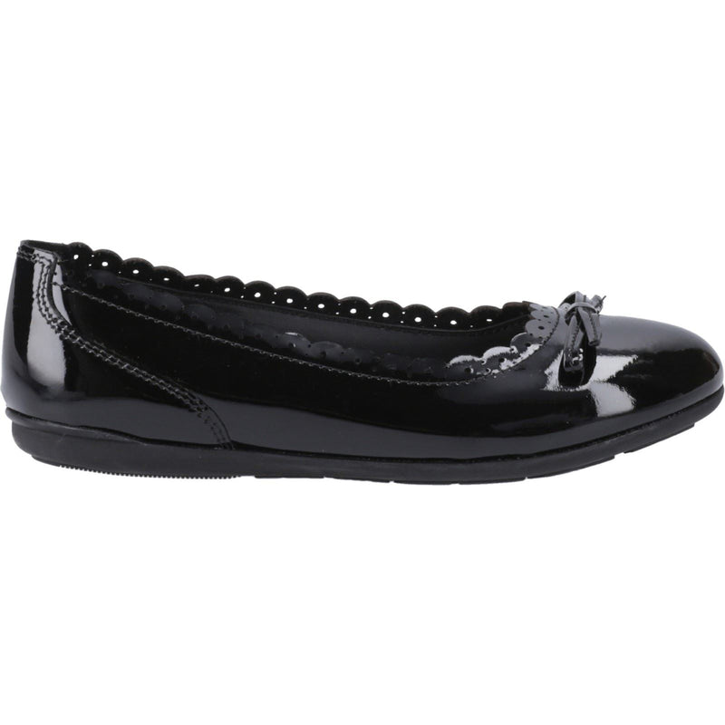 Hush Puppies Lillie Ballerina Patent Leather Girls's Black Ballet Flats