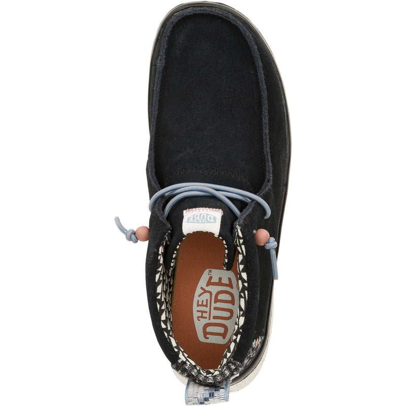 HEYDUDE Wendy Peak Hi Suede Women's Black Boots