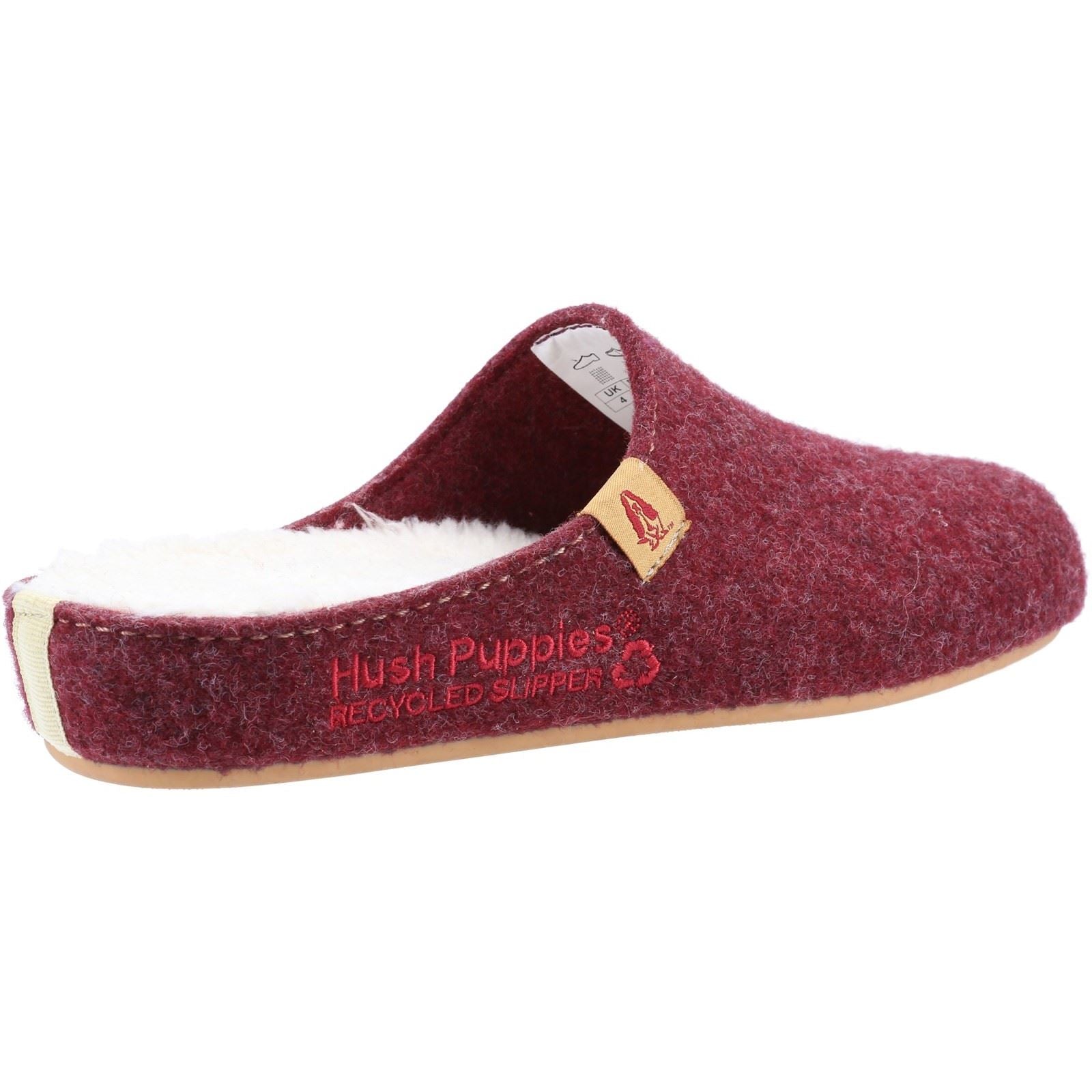 Hush Puppies The Good 90% Recycled RPET Synthetic Women's Burgundy Slippers