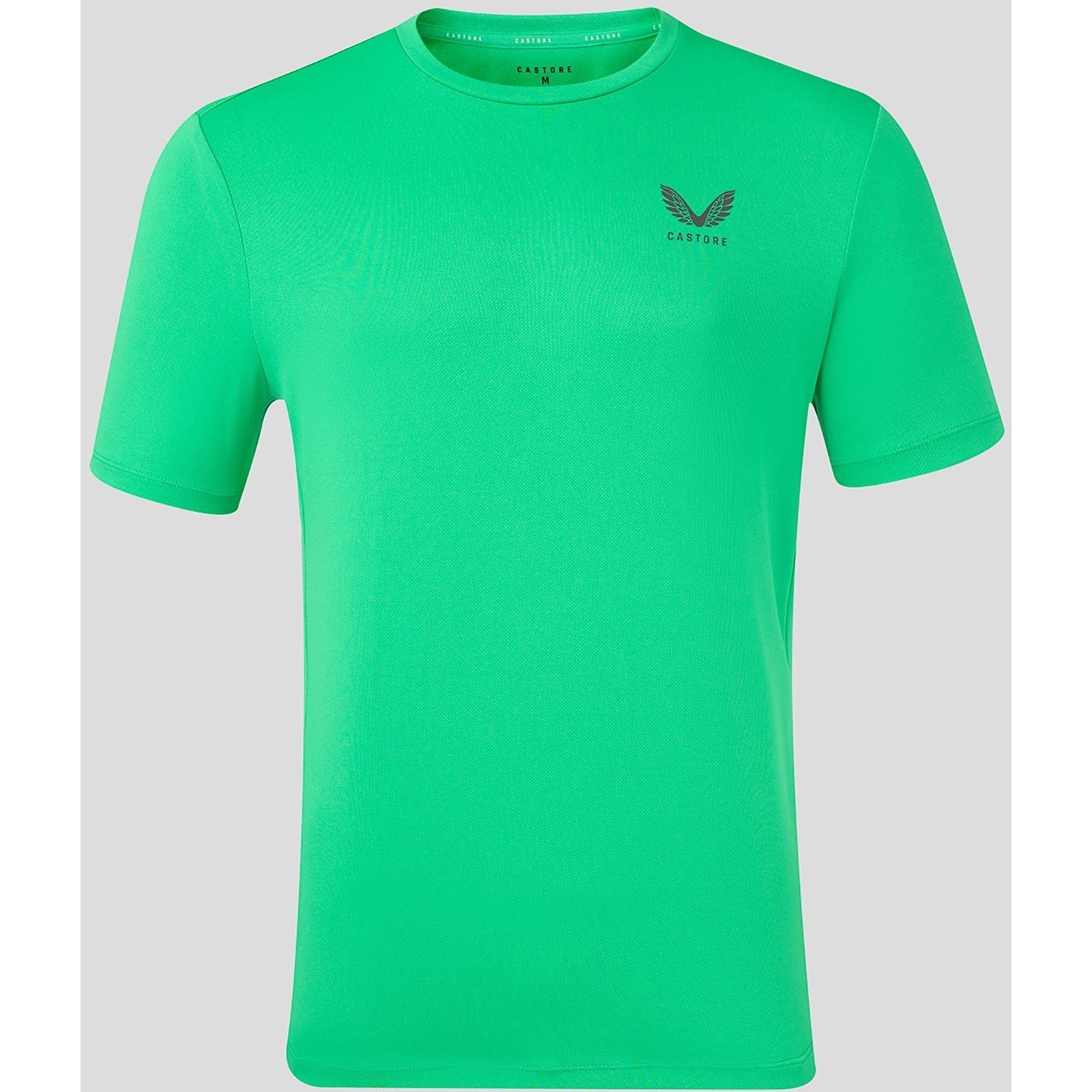 Castore Short Sleeve Polyester Men's Green Activewear T-Shirts