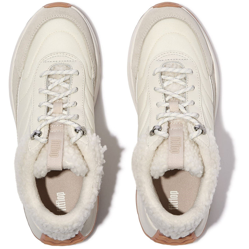 Fitflop F-Mode Flow Suede Women's Cream Mix Trainers