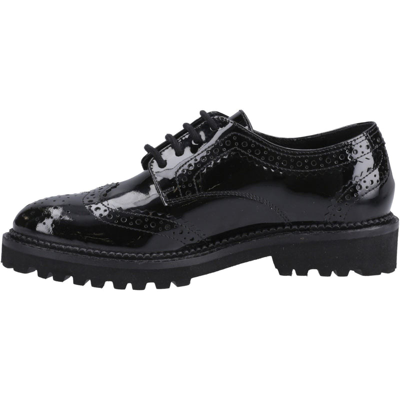 Hush Puppies Gabi Lace Up Leather Girls's Black Brogues
