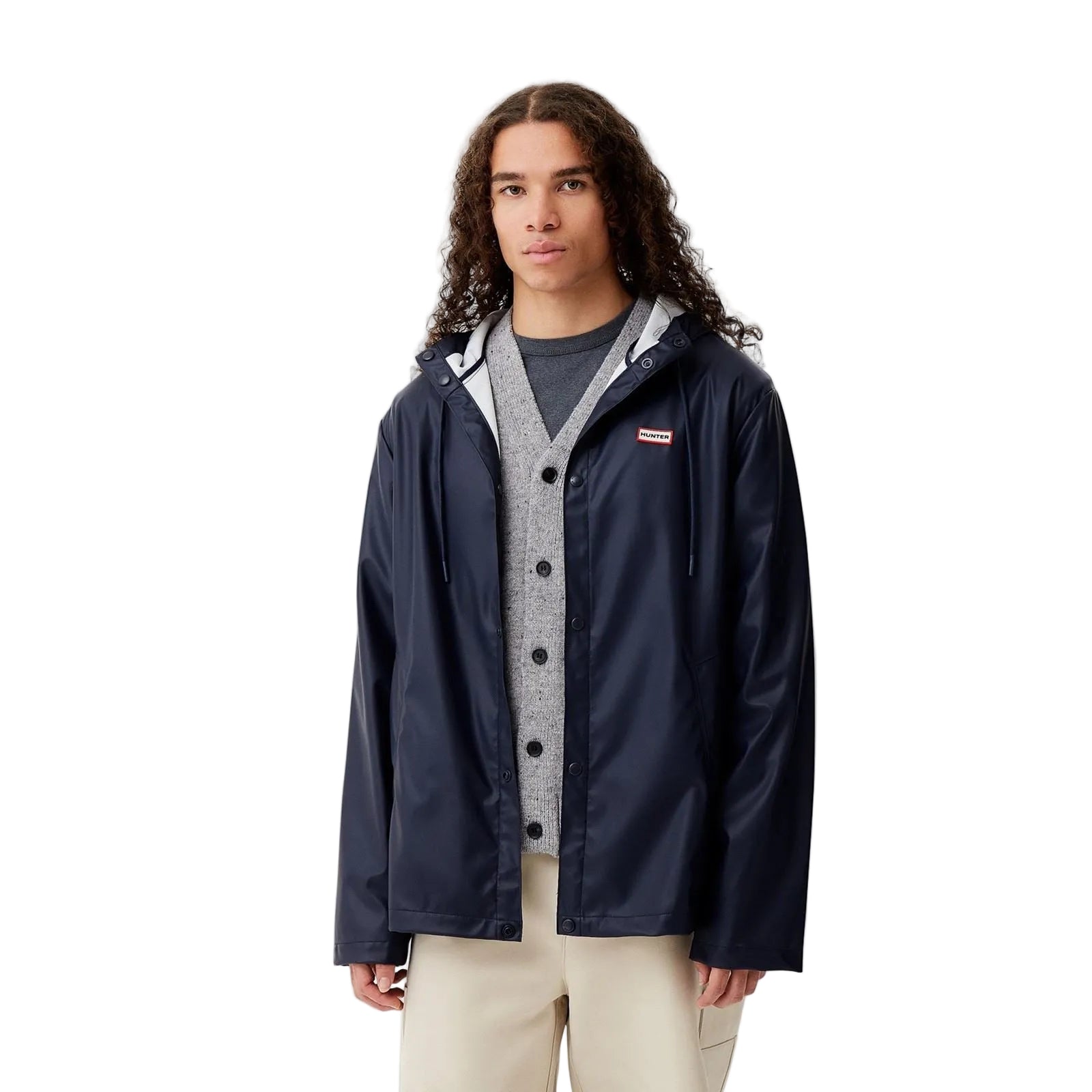 Hunter Izzy Hooded Blue Jacket