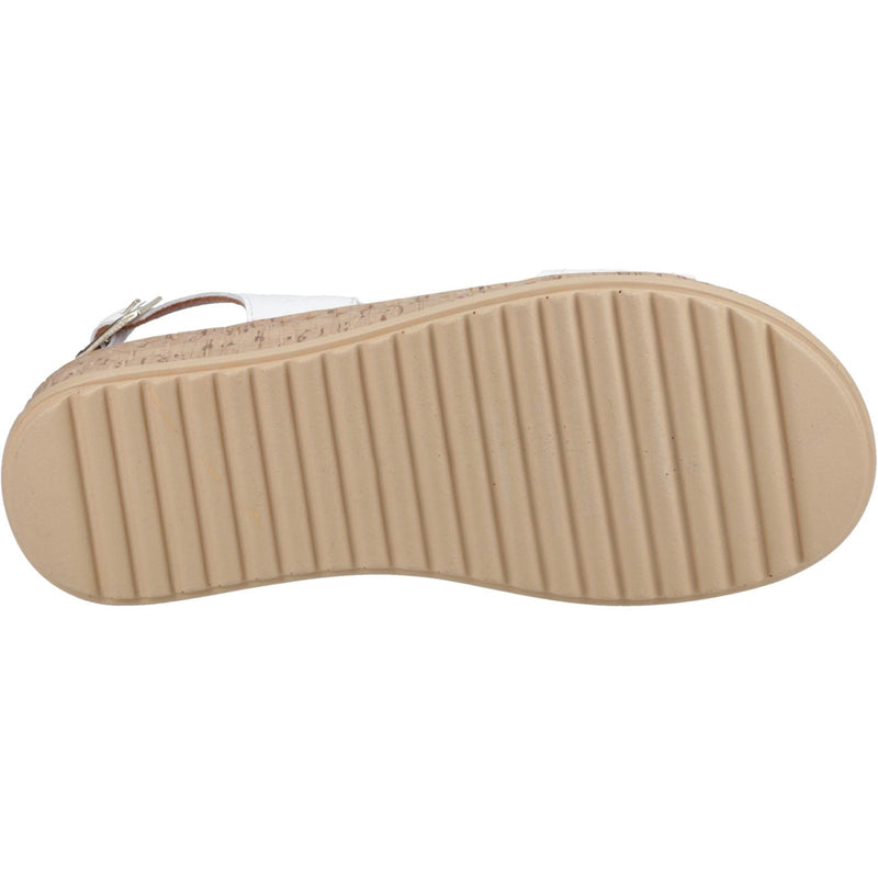 Hush Puppies Ebony Woven Leather Women's White Sandals