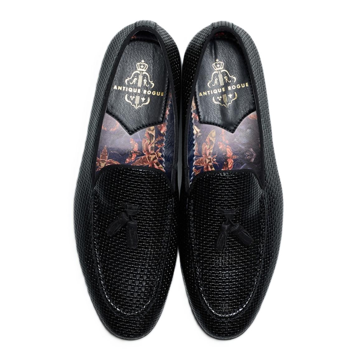 Antique Rogue Henry Patent PU Leather Men's Black Loafers