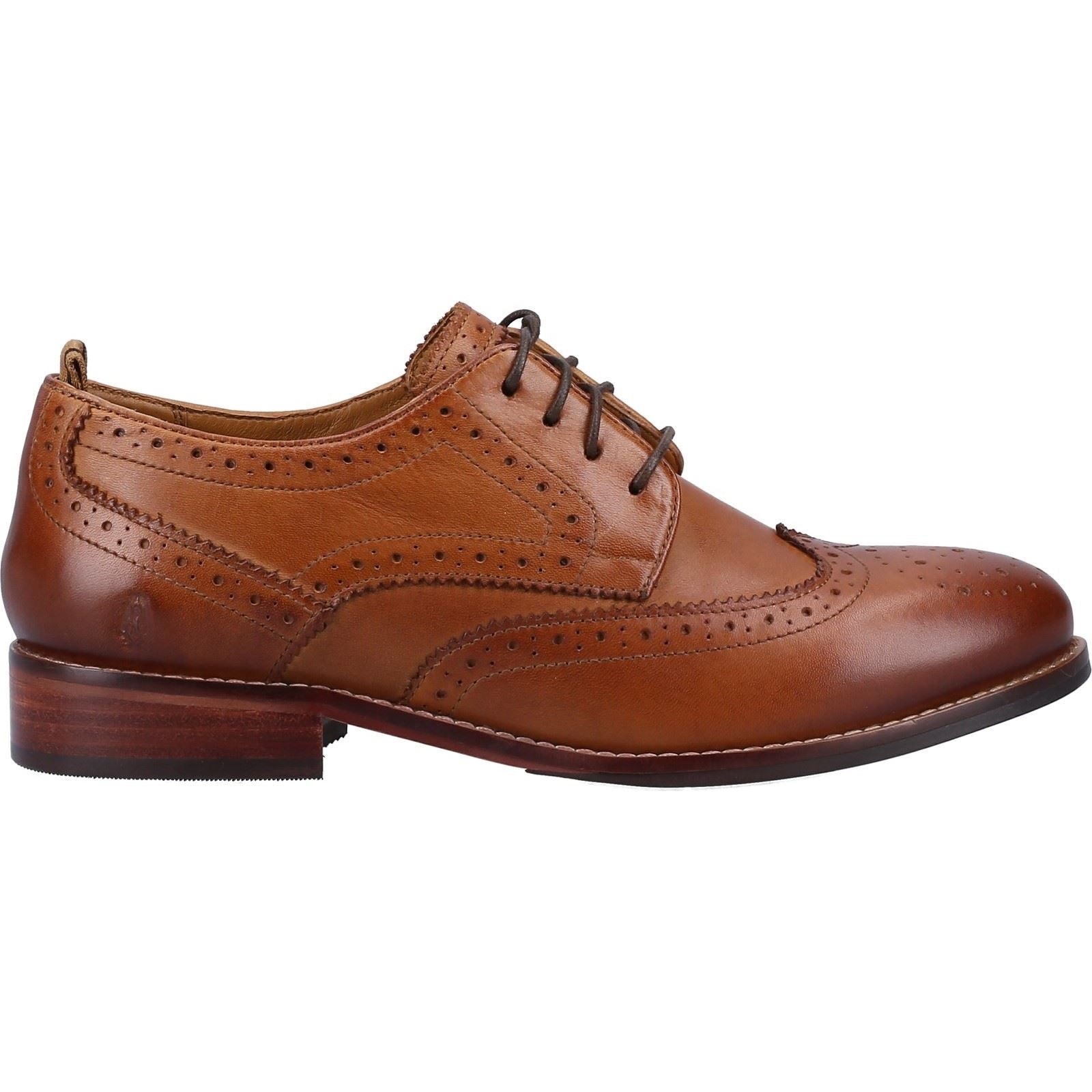 Hush Puppies Natalia Leather Women's Tan Brogues Shoes