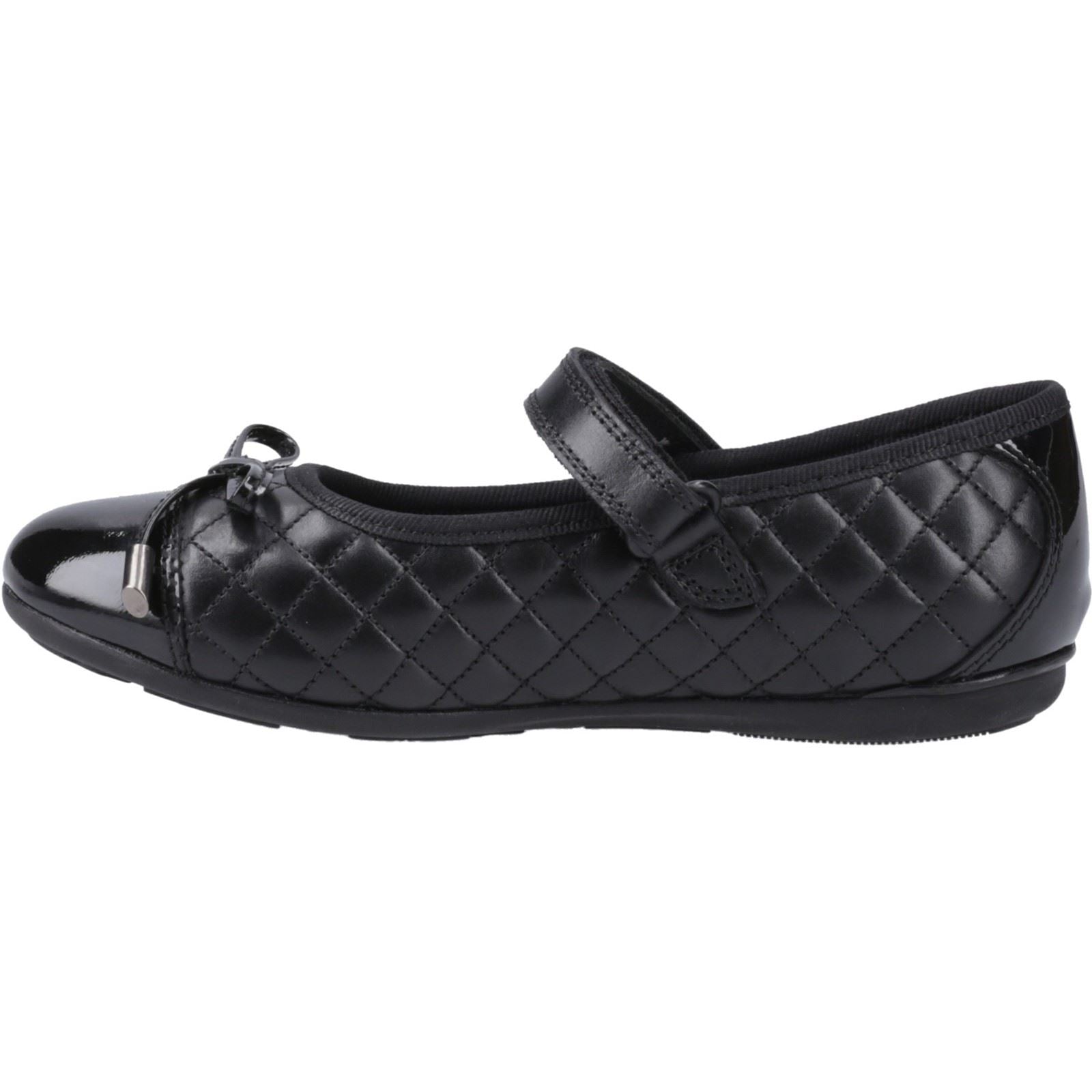 Hush Puppies Lottie Leather Girls's Black Ballet Flats