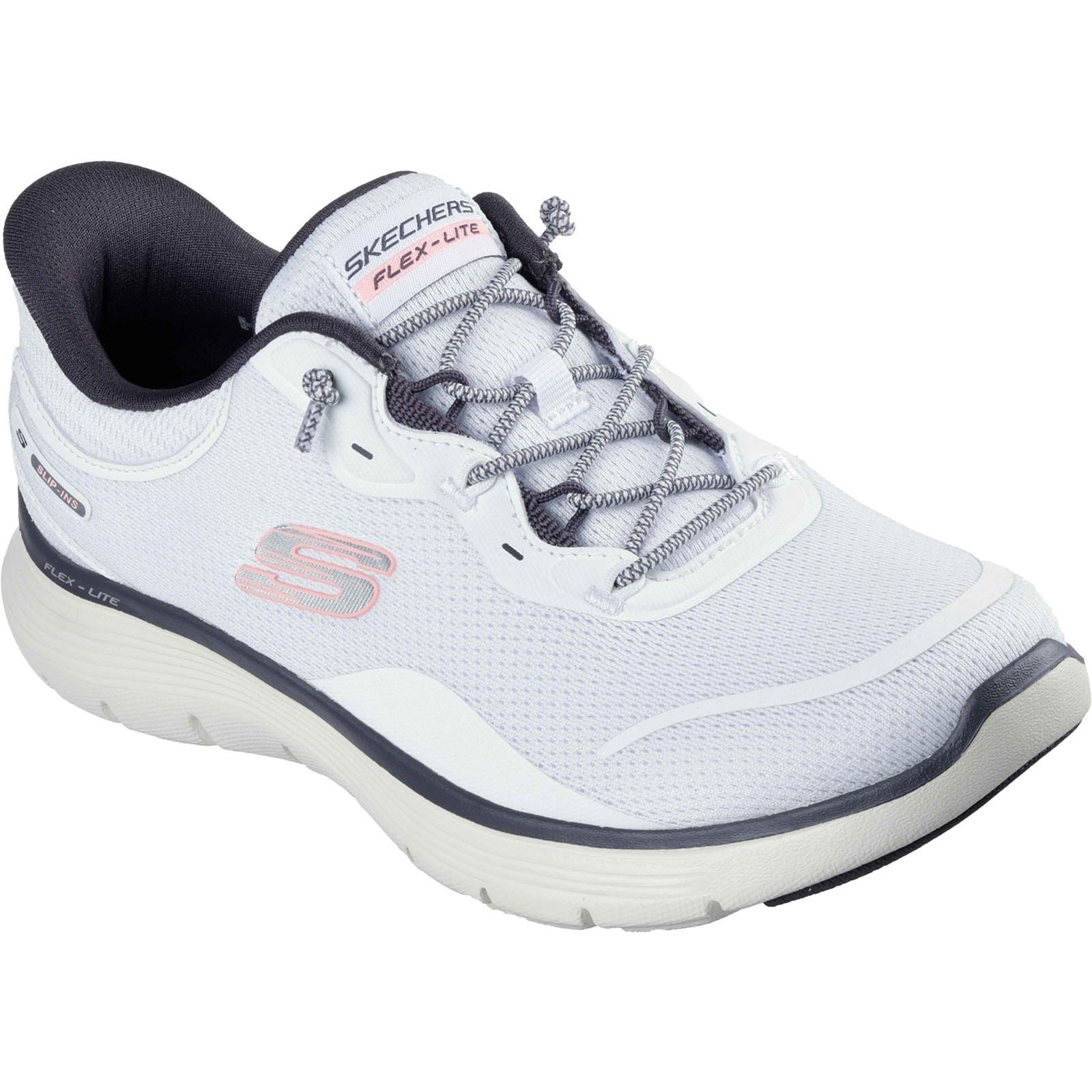Skechers Flex Appeal 5.0 Easy Breezy Textile Women's White/Multi Standard Trainers