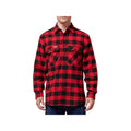 Hard Yakka Long Sleeve Check Flannel Cotton Men's Red Casual Shirt