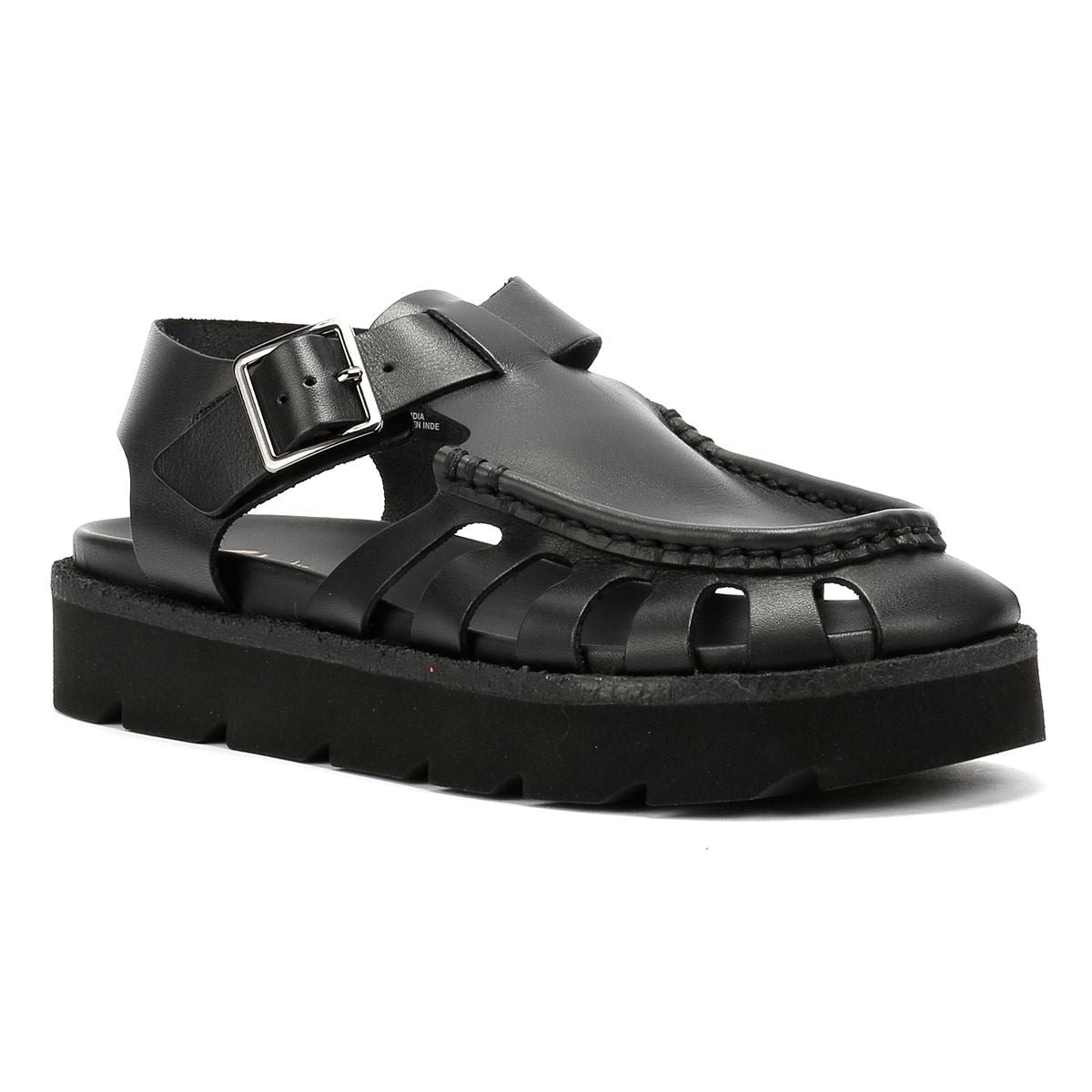 Clarks Originals Meadow Buckle Leather Women's Black Sandals