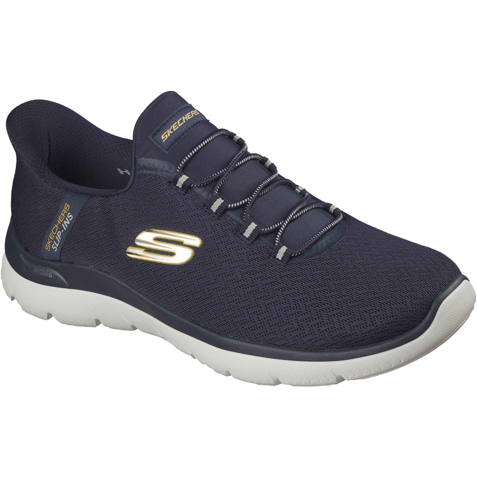 Skechers Arch Fit Summits Kynor Polyester Men's Navy/Yellow Trainers